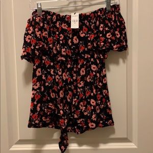 Floral off the shoulder top